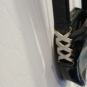 Paloma Picasso Vintage Black Patent Leather Crossbody Purse